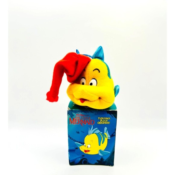 Vintage McDonald's‎ Plush Ornament Little Mermaid Flounder 1989 - Picture 1 of 4
